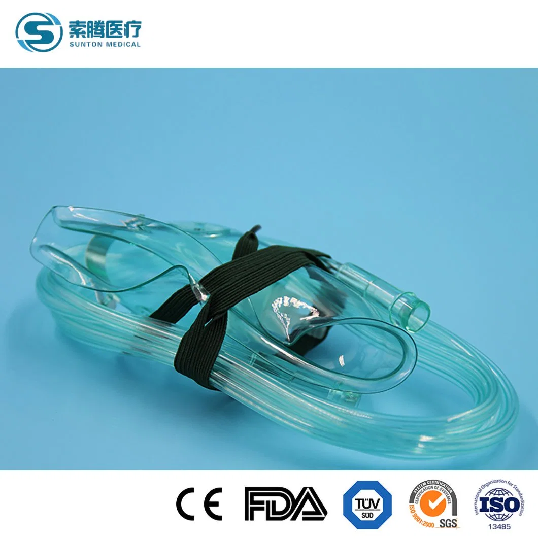 صنتون الصين قنية نازال مصنعين 49*38*32 سم 100PCS/CTN طفل M قناع منفذ الأكسجين البلاستيكي جهاز التنفس الصناعي في وضع السكون الكامل للوجه قناع الأكسجين