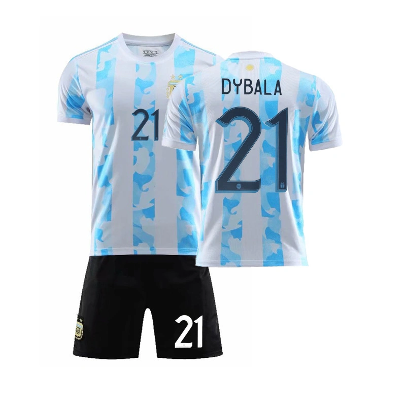 New 20-21 Argentina No. 10 Lionel Messi Home and Away Football Jersey Set