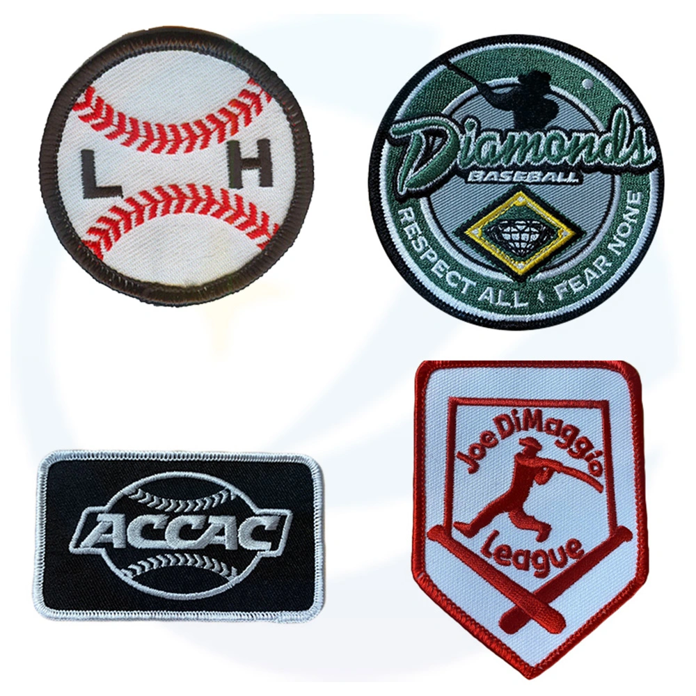 OEM Custom Embroidery Badges Sport Wear Decoration Applique Label Printing Products Fashion Sticker Clothing Label Name Tag Sports Baseball Patch