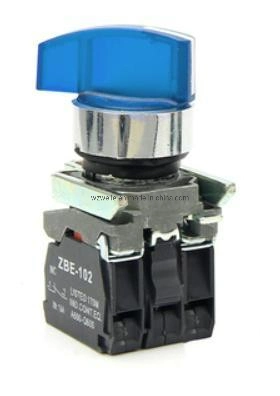 Botão de pressão Interruptor Lay5-Bk2465 botão, Xb4utton, 22 mm botão seletor de metal 2 posição com lâmpada LED, botão seletor de metal Xb4utton, 22 mm 2 posição botão de pressão