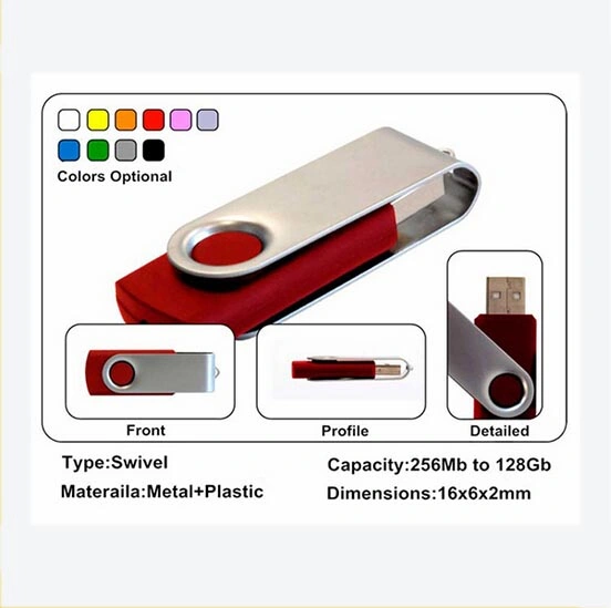 Hot New Products for 2016 Popular Swivel Shape 2GB / 4GB / 8GB / 16GB / 32GB / 64GB USB Flash Drive with One Year Warranty