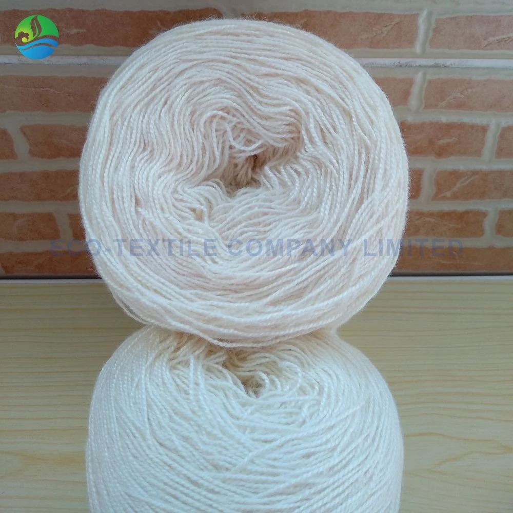 34nmx1 100% a/B/C Grade Bleached White Tussah Silk Yarn for Carpet