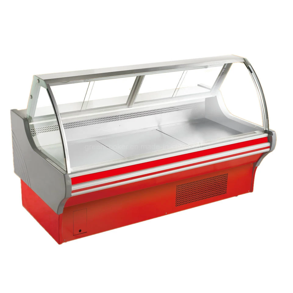 Supermarket Fresh Meat Fish Display Fridge Cooler Serve Over Counter