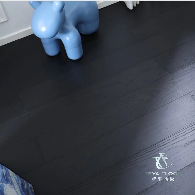 American Oak Engineered Wood Flooring, Ab Grade 3-Layer Hardwood Oak, Black Color