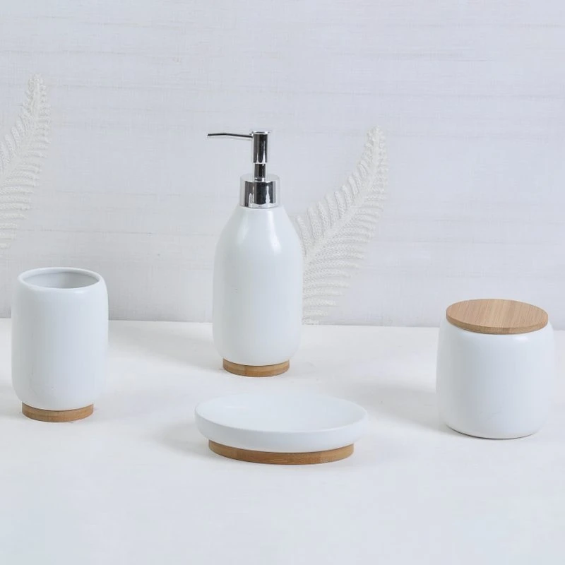 High quality/High cost performance  Original Factory Wholesale/Supplier Color Glazed Nodic Simple Style Ceramic Bathroom Accessories Set Household Used Daily Used