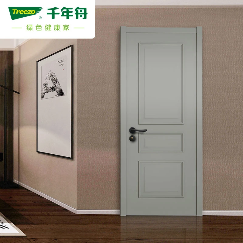 Building Apartment House Room Interior MDF Door Flush Series Wood Paitning MDF Wooden Door