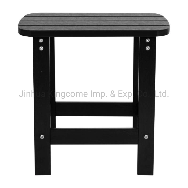 Commercial Plastic Wood Livingroom Restaurant Dining Room Outdoor Furniture Sofa Chair Side Table Coffee Table in Black