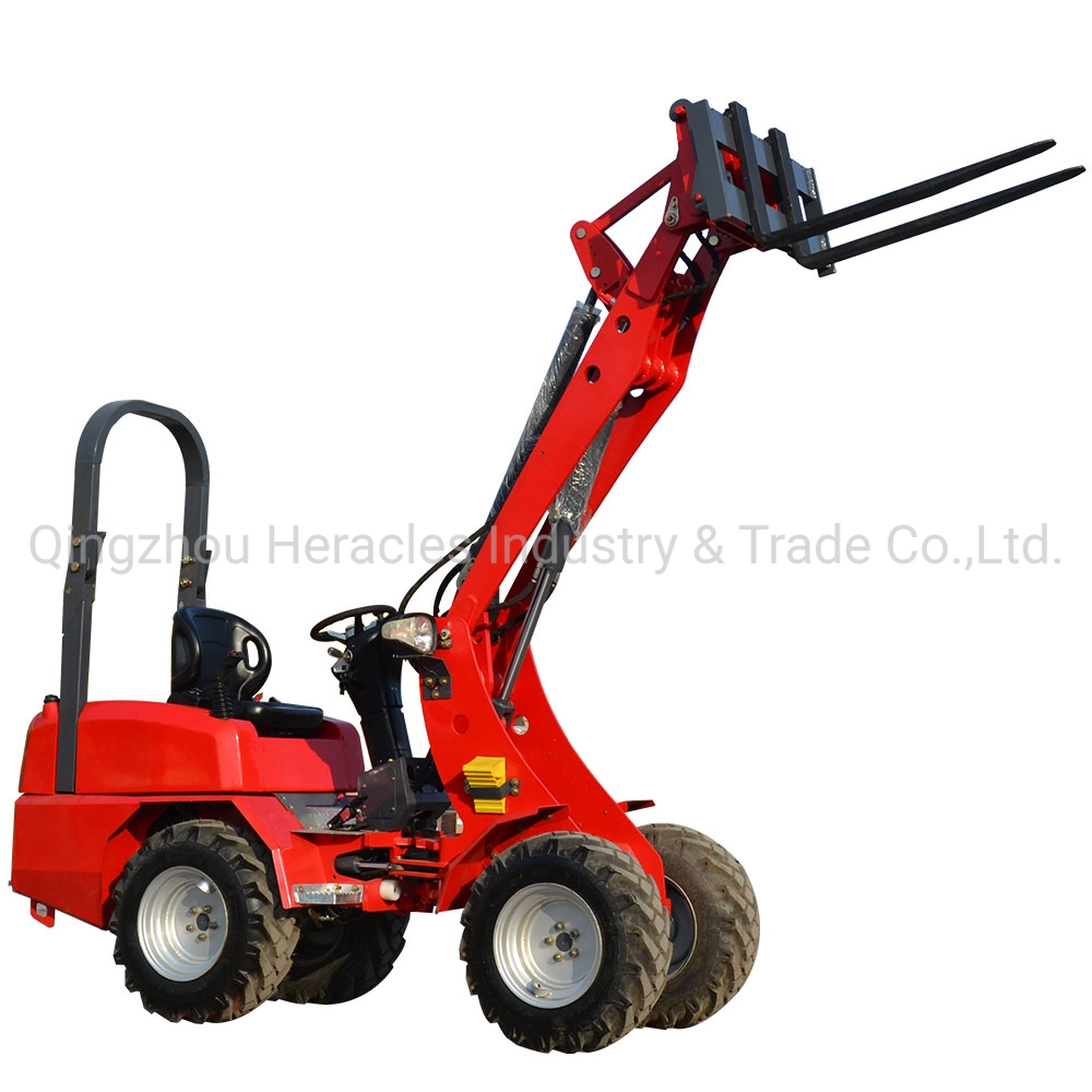 Manufacturer Construction Hydraulic Compact 0.8ton Front End Small Loader Agriculture Garden H180 Mini Wheel Loader with CE Euro5 EPA4 Attachments Fork for Sale