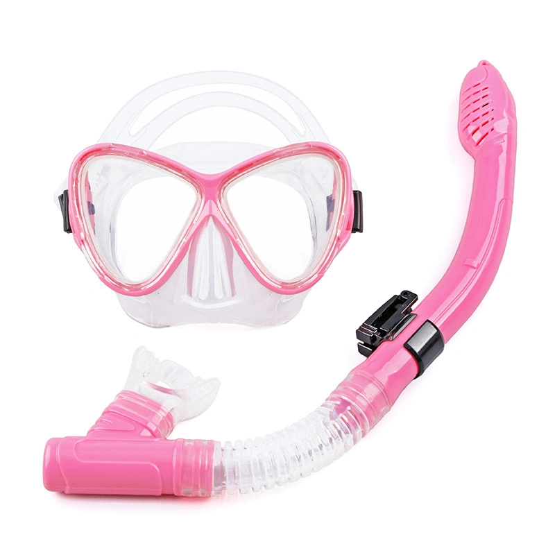 Customized Manufacturer of Children&prime; S Tempered Glass Diving Mask Goggles, Liquid Silicone Swimming Mask and Snorkel Set, Diving Equipment