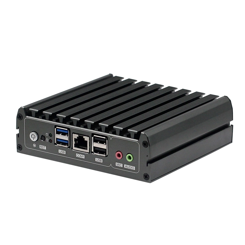 Mini PC Fanless N3450 8GB DDR3 RJ45 COM Ordenador Thin Client Pantalla VGA de alta definición 2LAN Mini PC Industrial USB de 4