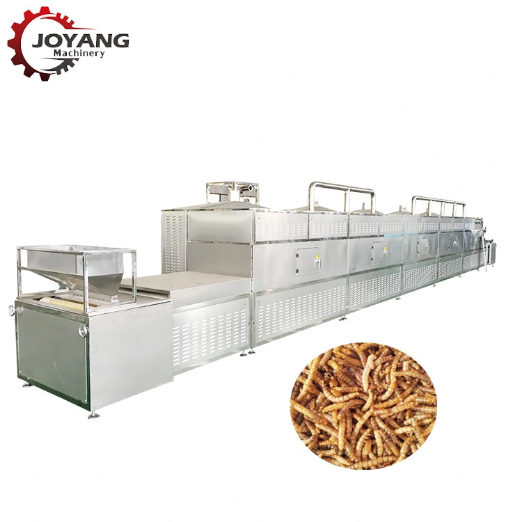 Industry Microwave Insect Cricket Grasshopper Yellow Mealworm Black Soldier Fly Bsf Larva Larvae Dehydration Processing Drying Machine