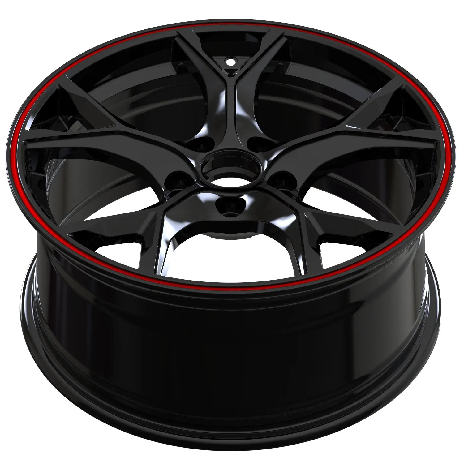 Auto Parts 20-21 Size Matt Black Center/Red Lip Casting Alloy Wheels