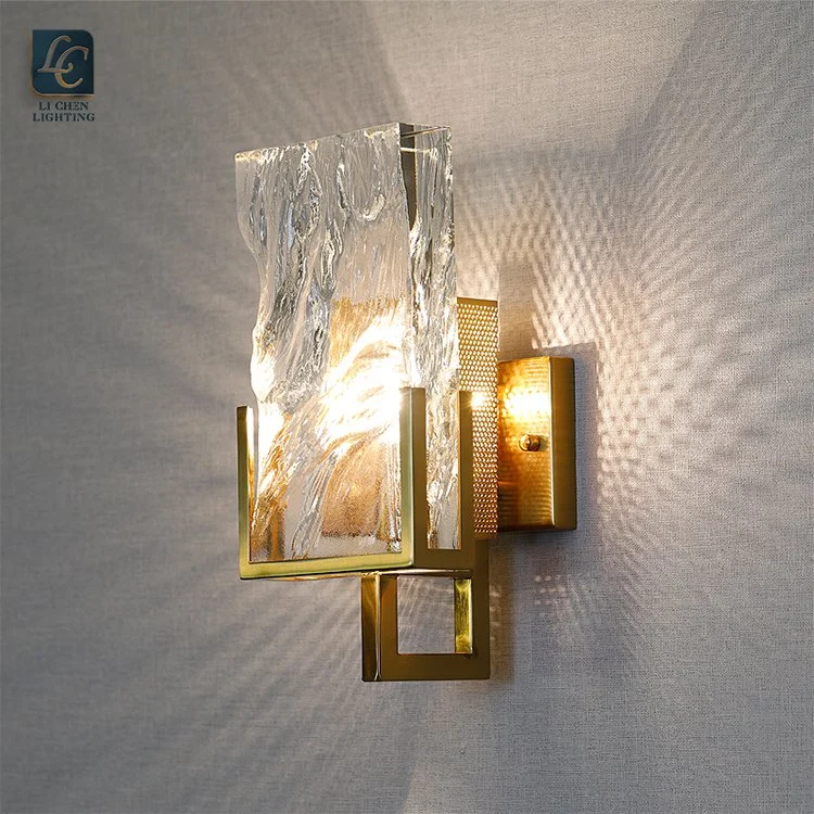 Hot Sale Iron Frame Glass Lampshade Modern LED Wall Light