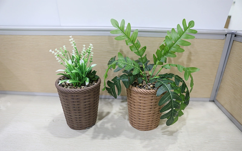 Factory Green Concrete Potted Artificial Plant Artificial Bonsai for Decoration