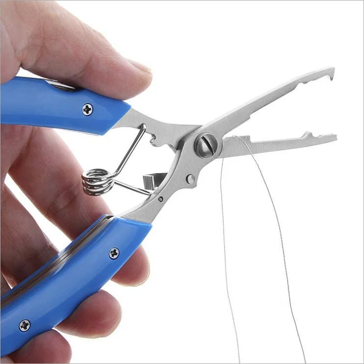 Stainless Steel Fishing Scissors Multi-Function Tool Fishing Pliers with Small Folding Utility Blade Wbb15654