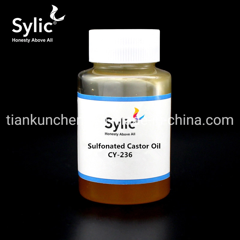 Sylic® Sulfatadas Aceite de Ricino CY-236 Productos Químicos, difusión, la penetración, Emulsificación:aceite de ricino sulfonado oilCastor,sulfónico; SOD ACEITE TURKEYRED