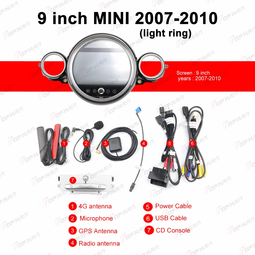 9 Inch for BMW Mini Cooper R60 2007-2010 Car Radiao DVD GPS Player