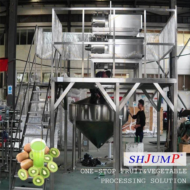 Large Scale CE ISO High Profit Low Cost Kiwi Puree Processing Line Washing Sorting Crushing Pulping Enzymolysis Homogenizing Strilizing Packaging System