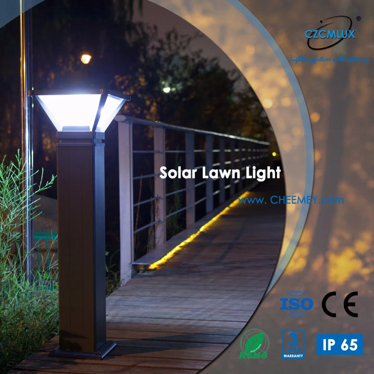 4W LED Epistar Piscina Solar Luz de grama para jardins