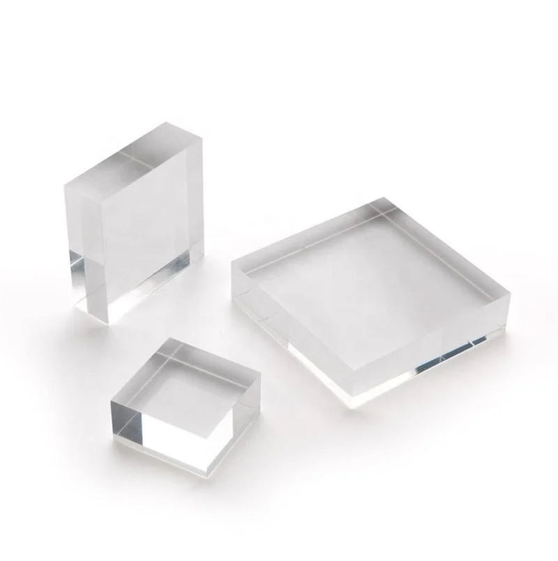 Stepped Plexi Riser Clear Cube Stands Acrylic Holder Hanger Display Block with Logo Printing