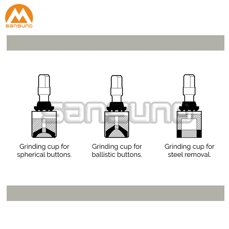 Atlas Copco Terroc 55-Drive Button Bit Grinding Cup for Ballistic Tungsten Carbide