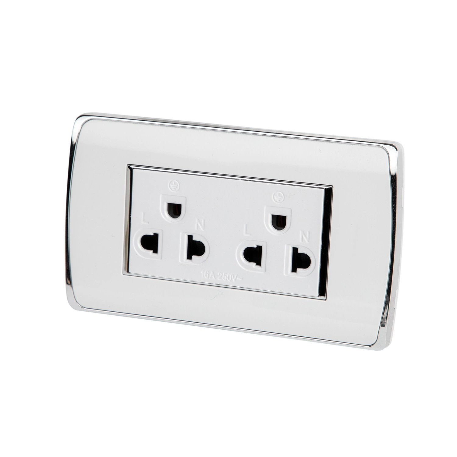 Customized Modern Style Double Us Wall Power Switch Socket Electrical Outlet