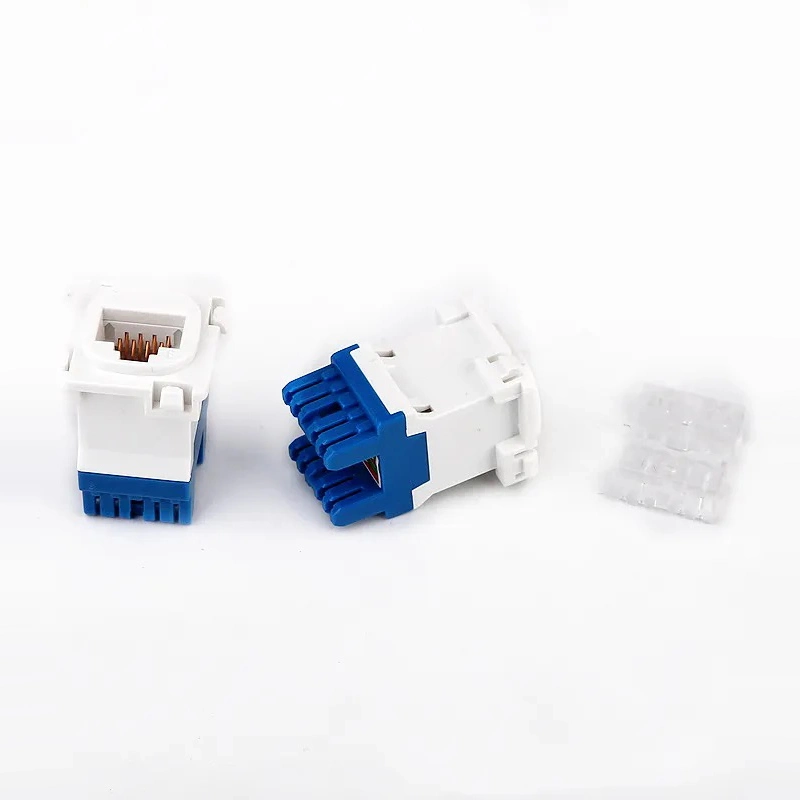 Australian-Style CAT6 Network Module RJ45 90 Degrees Snap-on Type Keystone Jack