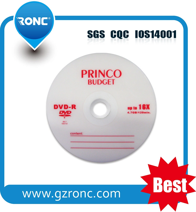 DVD en blanco grabable Princo al por mayor 16X 4.7GB