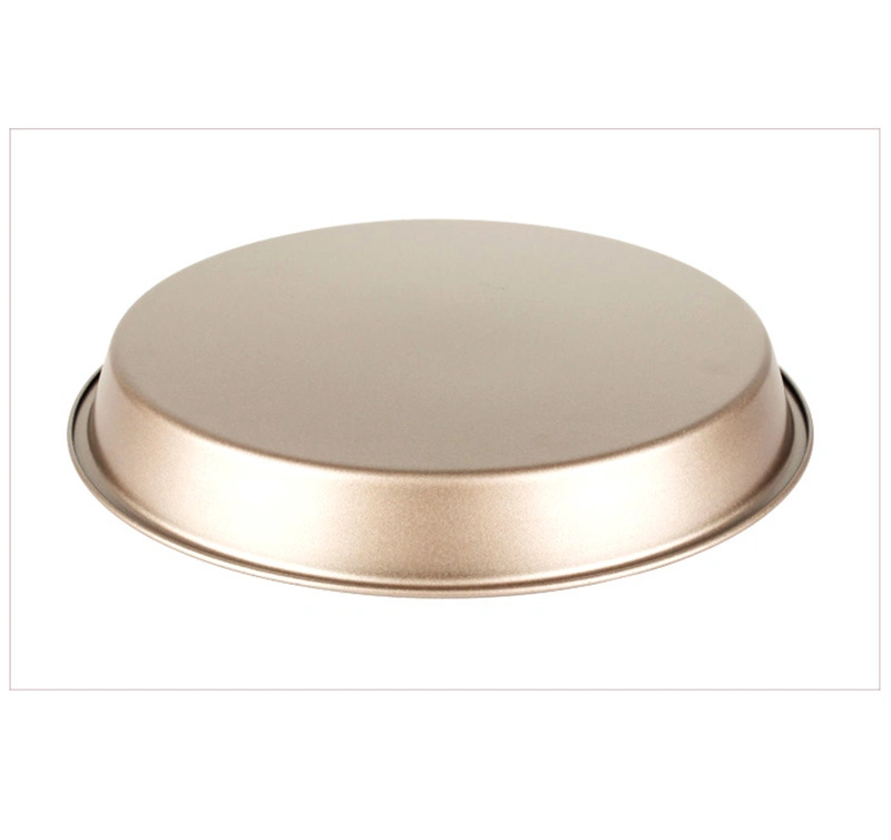 Venta en caliente 6-10 pulgadas de acero al carbono no palillo Pizza Baking Pan Round Pizza Baking Band molde de hornear para la cocina familiar