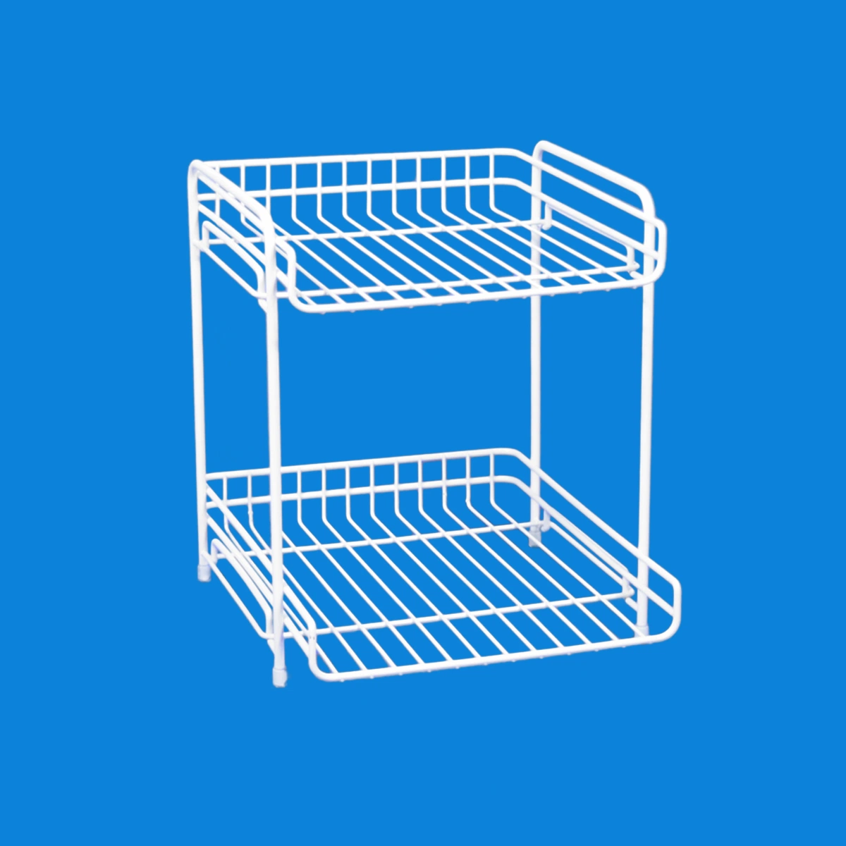 Add on Stacking Metal Wire Shelving Rack Household Items Holder Space Saving Organizer (pH2302Z)