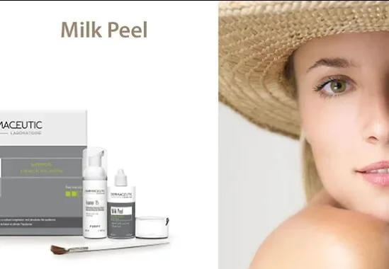 Francia Nuevo Dermaceutic Milk Peel 60ml Nuevo efecto de piel Brillo brillante Cuidado de la piel Keratosis Pilaris ácido glicólico Vtamina C Tratamiento