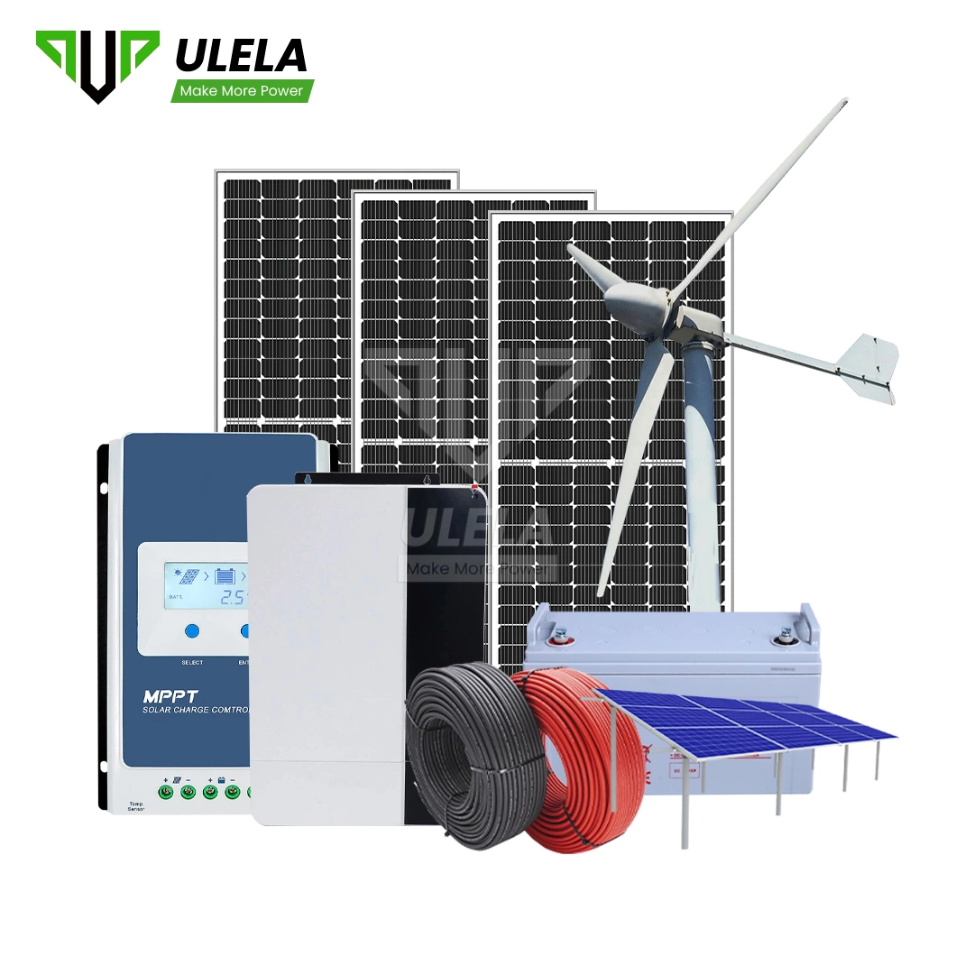 Ulela Solar Generator for Home Suppliers Custom off Grid Solar Y sistema de energía eólica 10 Ke China Solar y Wind Sistema de generación de energía híbrido