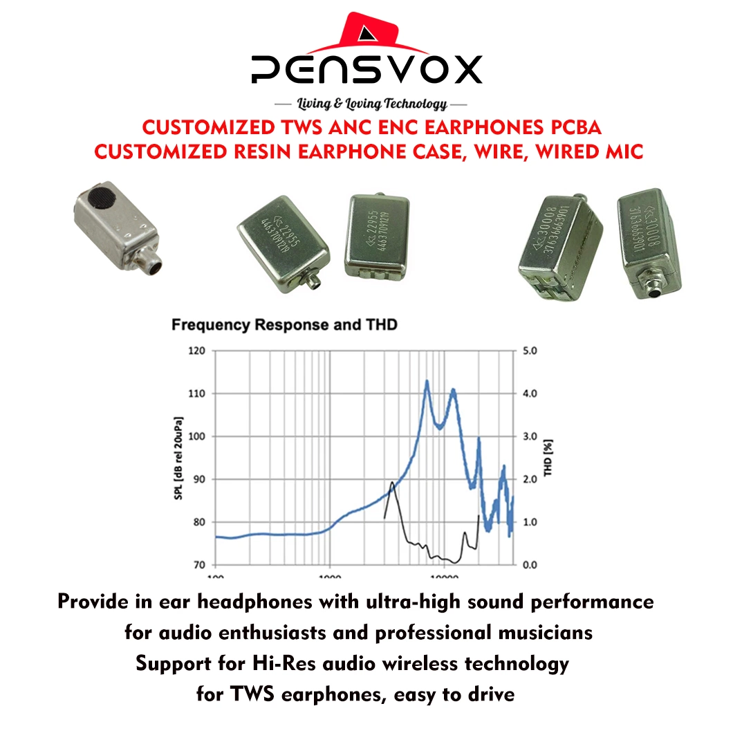 Bouchons d'oreille moulés personnalisés pour musicien développement et conception de produits connexes Fabrication pour micro haut port Silicon sans fil d'écouteur PCBA