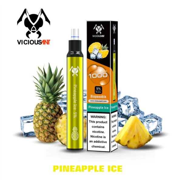 Mini E-Cigarette Viciousant 1000 Puff Пот-пет емкостью 550 мА/ч аккумулятор одноразовый E-Cigarette 4ml E-Liquid OEM/ODM Ecig цветовой пакет с логотипом puffs Flavors ETC Пуфф бар