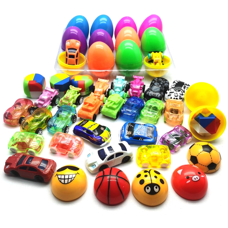 Cheap Wholesale/Supplier Plastic Surprise Egg Shell Toys Colorful Egg Capsule Toy Chilren Small Car Party Toys Best Gift Kids Mini Set Toy Promotional Toys