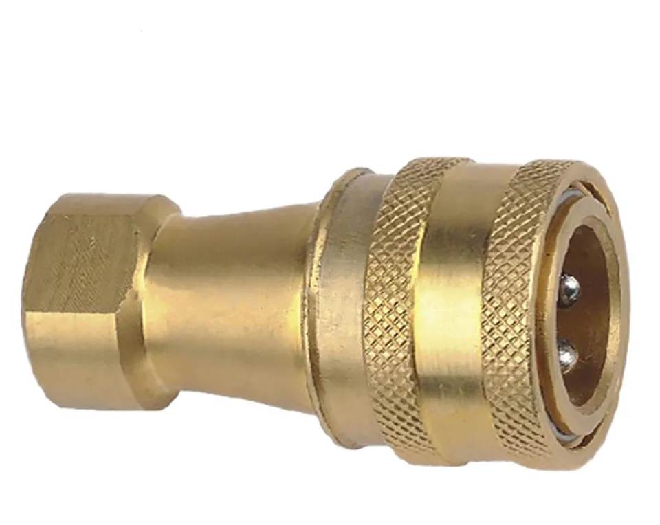 ISO7241-B Brass Hydraulic Coupling NPT Thread Coupler