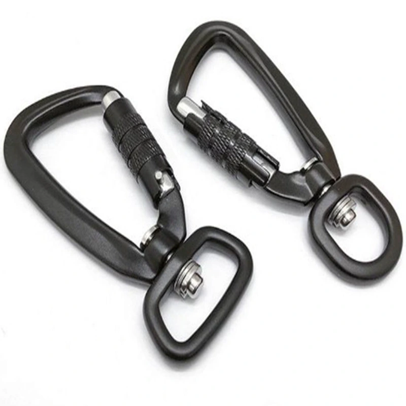 Swivel Rotating Locking Securing Pets Dog Leash Camping Hiking Hooks