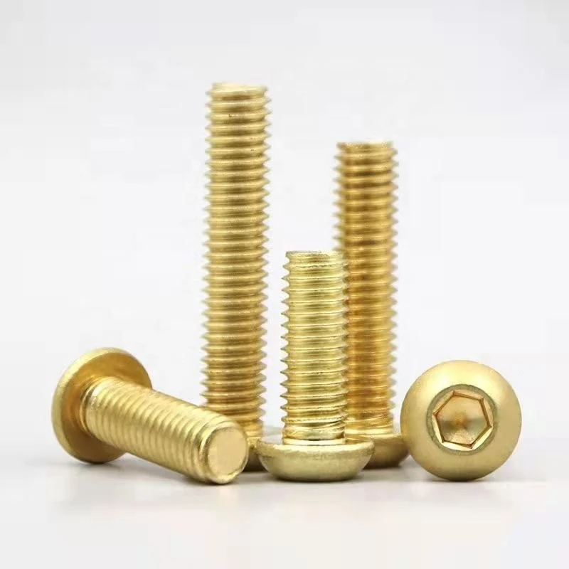 ISO7380 Brass Button Head Socket Screw M3 M4 M5 M6 M8 Brass Cap Head Screws