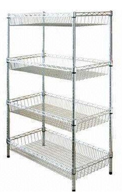 Steel Clothes Exhibition Floor Wire Grid Metal Universal Product Wine Display Shelf Rack