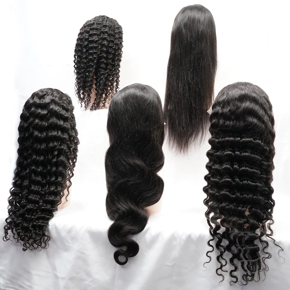 Fabrik Großhandel/Lieferant Voll Frontalen Verschluss Spitze Perücke Cuticle Ausgerichtet Brasilianischen Virgin Hair 150%180% Dichte HD Transparent Lace Front Human Hair Perücke für schwarze Frau