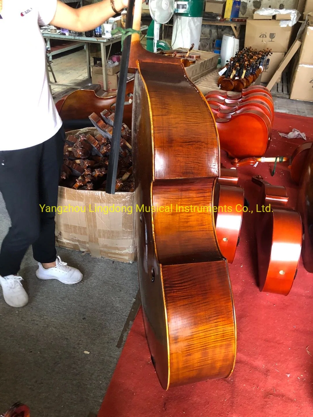 High Grade Natural Flame Double Bass