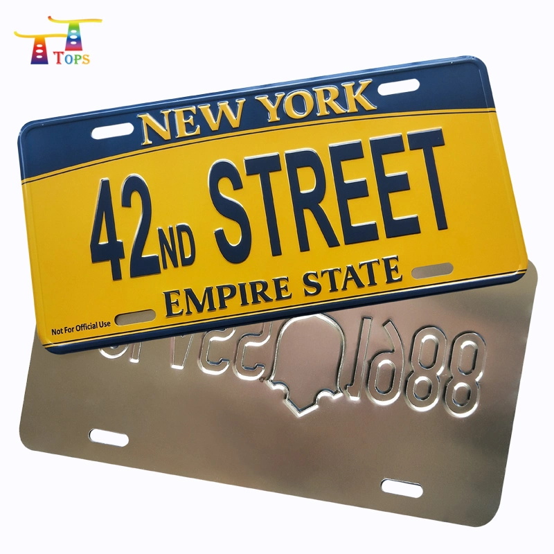 Decorative Cheap Price Aluminum Sign Sublimation License Plate Blank Car Number Plate