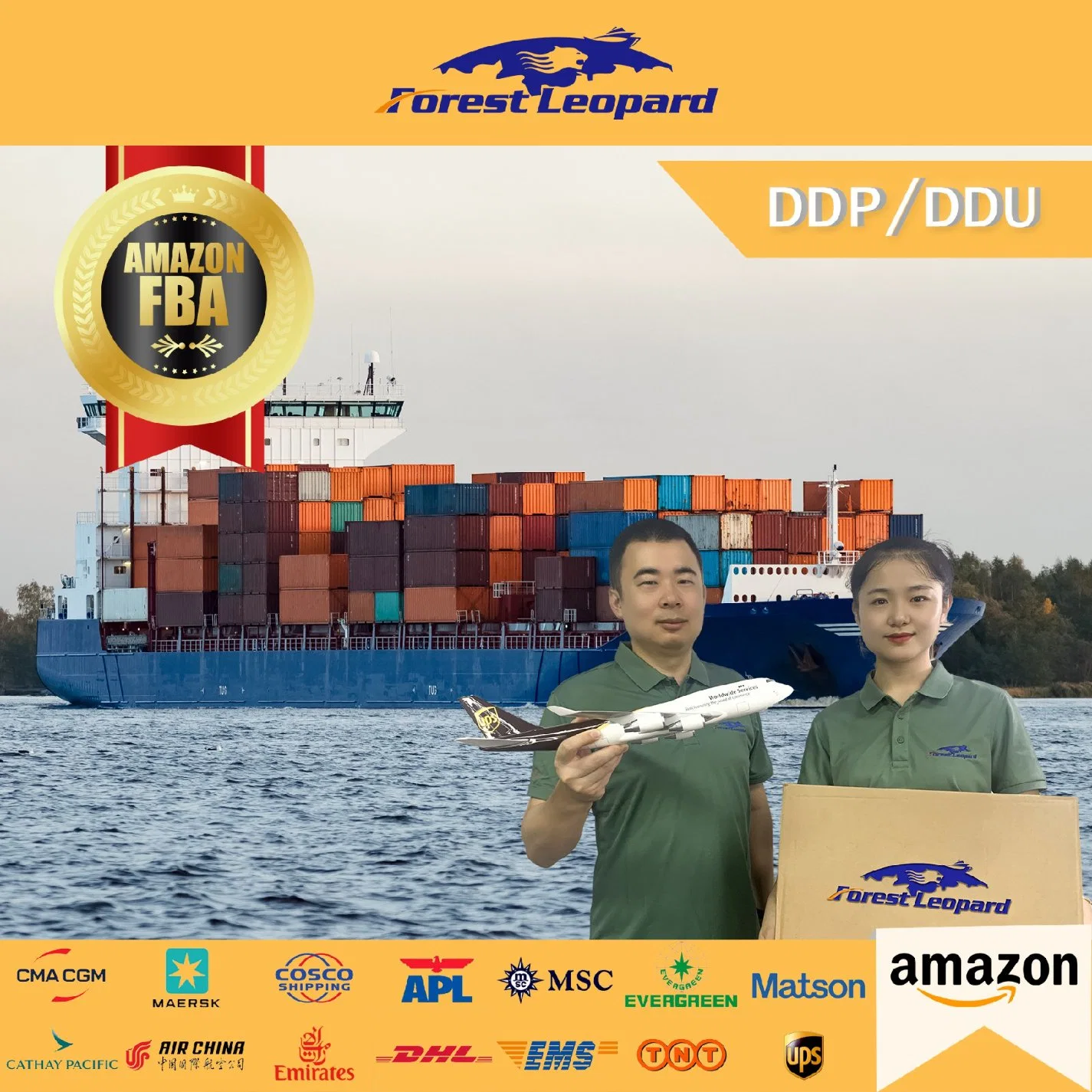 Sea Cargo Freight Forwarder Fba DDP From China Shenzhen Shipping Agents to UK USA Canada France Germany to Door