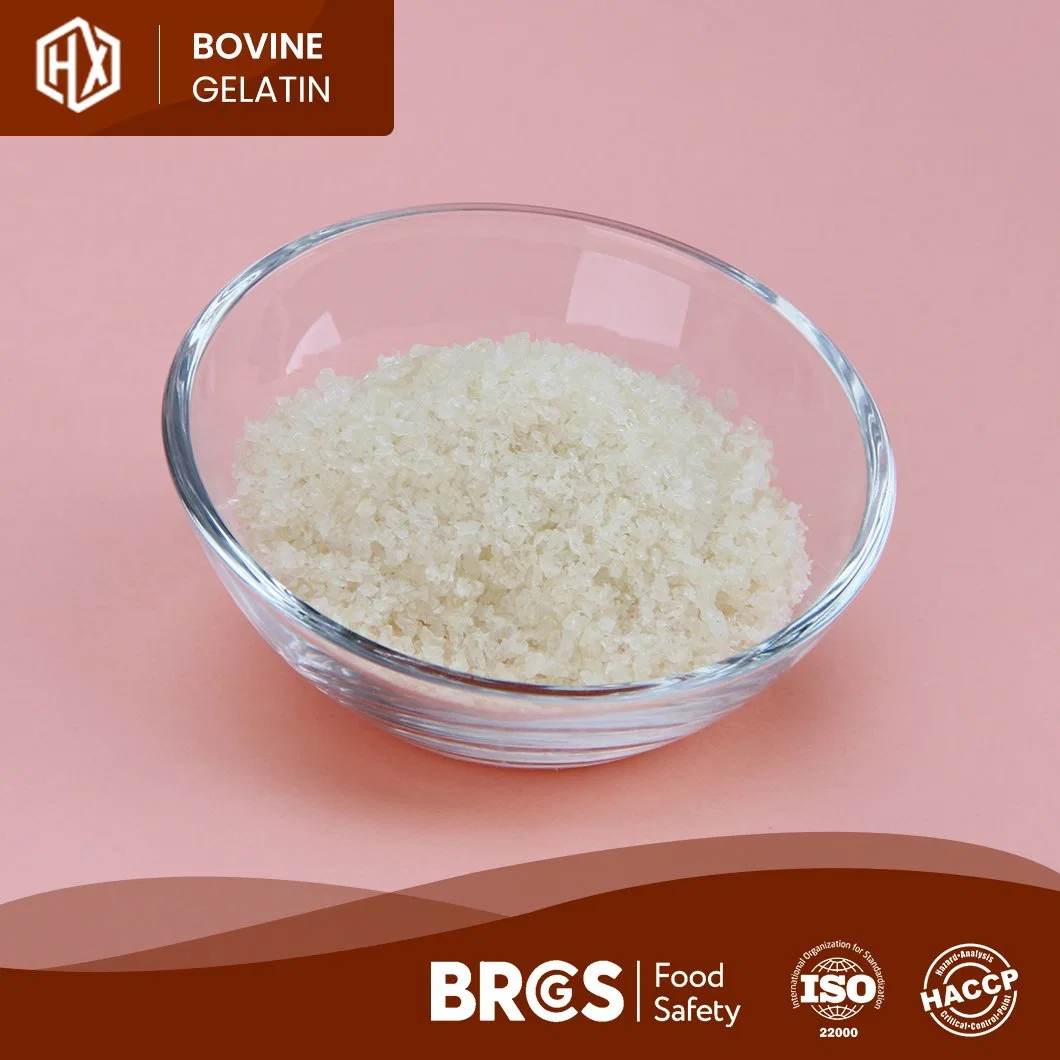 Halal Haoxiang piel bovina la gelatina en polvo High-Purity 150 flor de piel de vacuno la gelatina de fabricación China Wholesale Halal personalizado de gelatina de comestibles de bovino