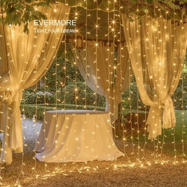 Kupferdraht USB Powered Hängefenster 300 Mini LED Fairy Curtain Light String Lichter, mit 8 Beleuchtungsmodi und Fernbedienung