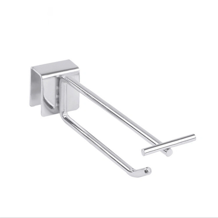 Chrome Finish Slot Plate Double Line Hook for Common Use