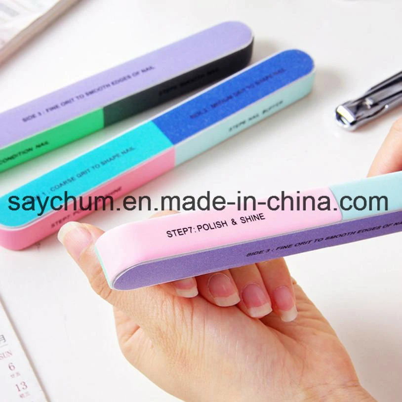 ملف Deisgn Nail مخصص Sanding Six-Sided Polishing File Nail Tools