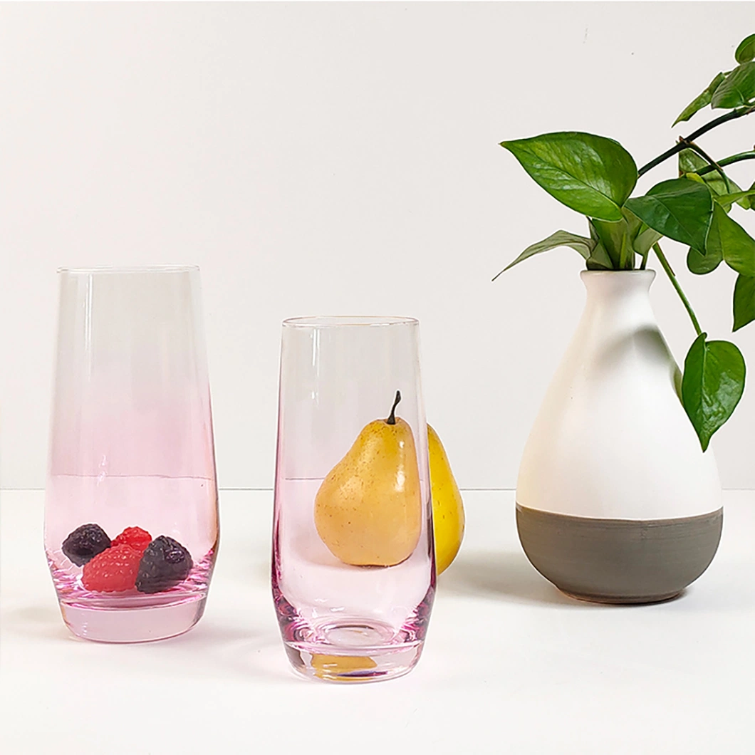 Cuvette en verre droites avec une seule couche de verre pour le thé vert transparent de ménage Heat-Resistant tasse à vin de la Coupe du jus de fruits