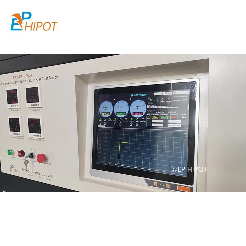 China Lieferant Drei Phasen Automatische Temperaturanstieg Test Bank Switchgear Testpanel bis zu 5000A 10000A Preis EPS-TRT