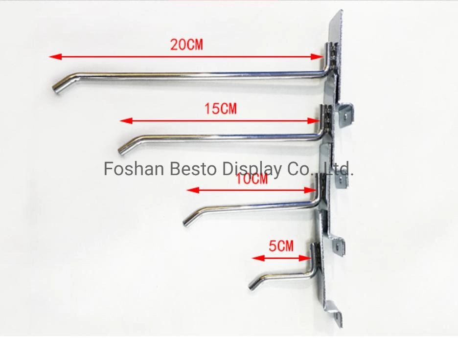 8&prime; &prime; Long Metal Hardware Display Slatwall Hooks for Clothes Hang, Tools Display, Gift Show in Retail Shops, Warehouse, Storage